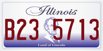 IL license plate B235713