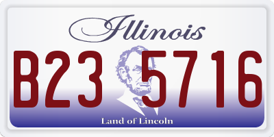 IL license plate B235716