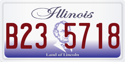 IL license plate B235718