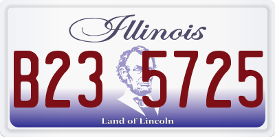 IL license plate B235725