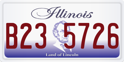 IL license plate B235726