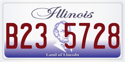IL license plate B235728