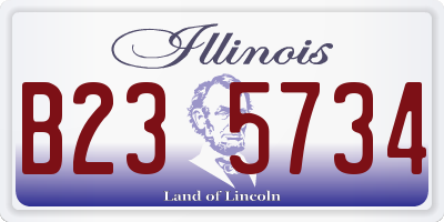 IL license plate B235734