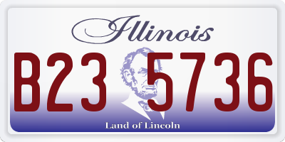 IL license plate B235736