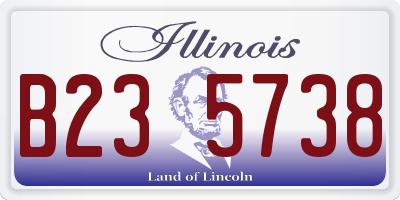 IL license plate B235738