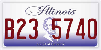 IL license plate B235740