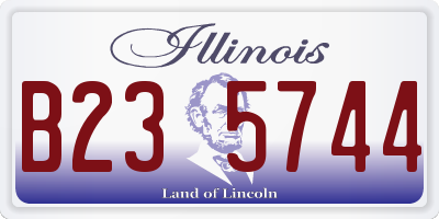 IL license plate B235744