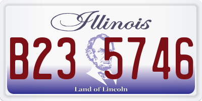 IL license plate B235746