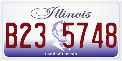 IL license plate B235748