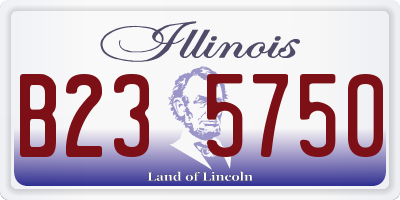 IL license plate B235750