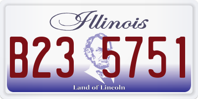 IL license plate B235751
