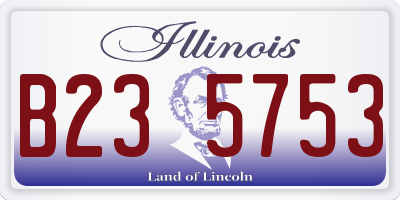IL license plate B235753