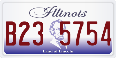 IL license plate B235754