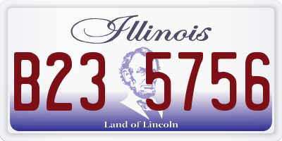 IL license plate B235756