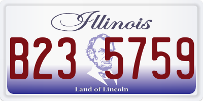 IL license plate B235759