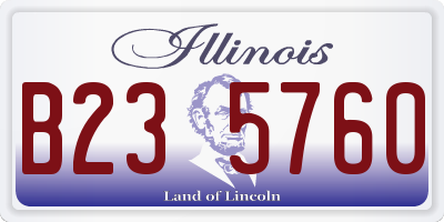 IL license plate B235760