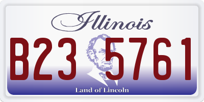 IL license plate B235761