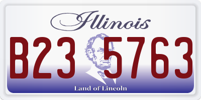 IL license plate B235763