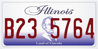 IL license plate B235764