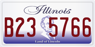 IL license plate B235766
