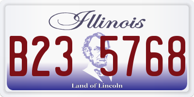 IL license plate B235768
