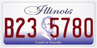IL license plate B235780
