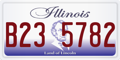 IL license plate B235782
