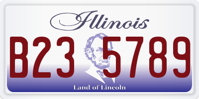 IL license plate B235789