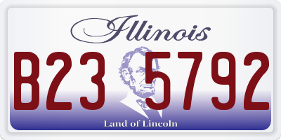 IL license plate B235792