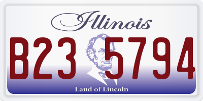 IL license plate B235794