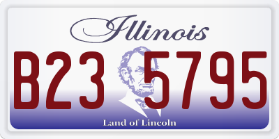 IL license plate B235795