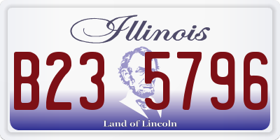 IL license plate B235796