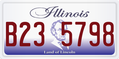IL license plate B235798