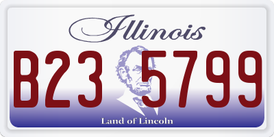 IL license plate B235799