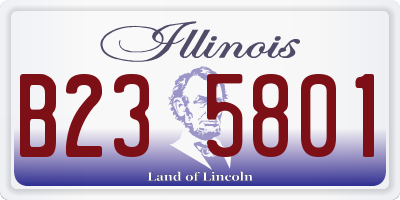 IL license plate B235801