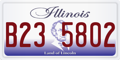 IL license plate B235802