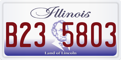 IL license plate B235803