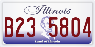 IL license plate B235804