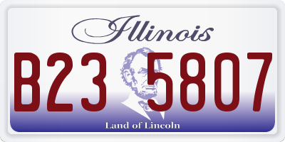 IL license plate B235807