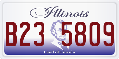 IL license plate B235809