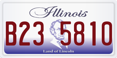 IL license plate B235810