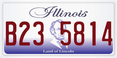 IL license plate B235814