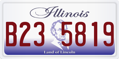 IL license plate B235819