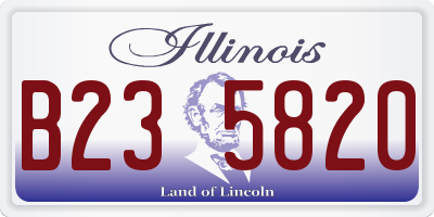 IL license plate B235820