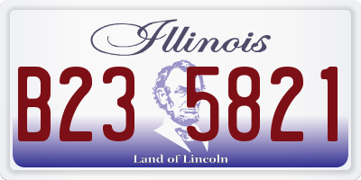 IL license plate B235821