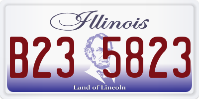 IL license plate B235823