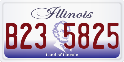 IL license plate B235825