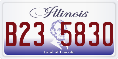 IL license plate B235830