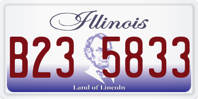 IL license plate B235833