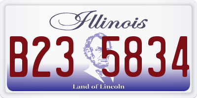 IL license plate B235834